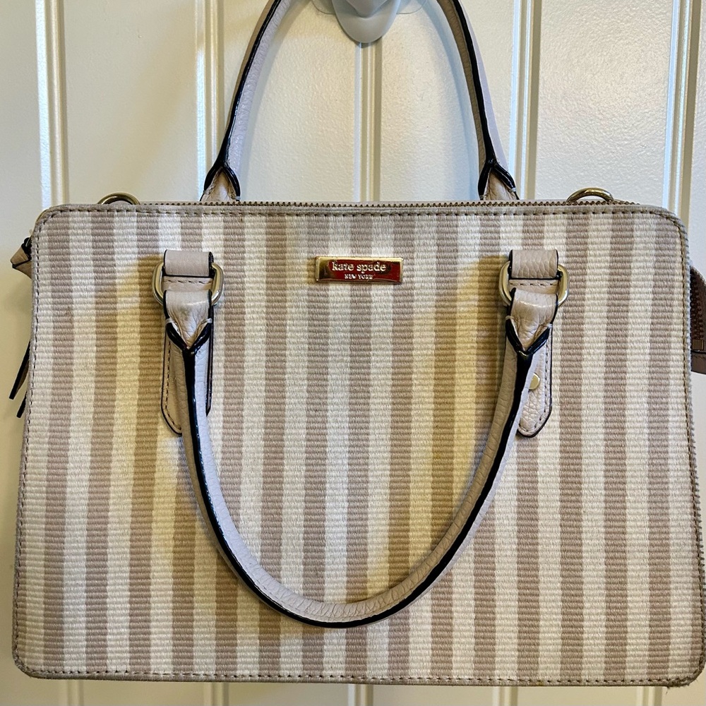 Kate SPADE * double handle satchel with removable crossbody strap